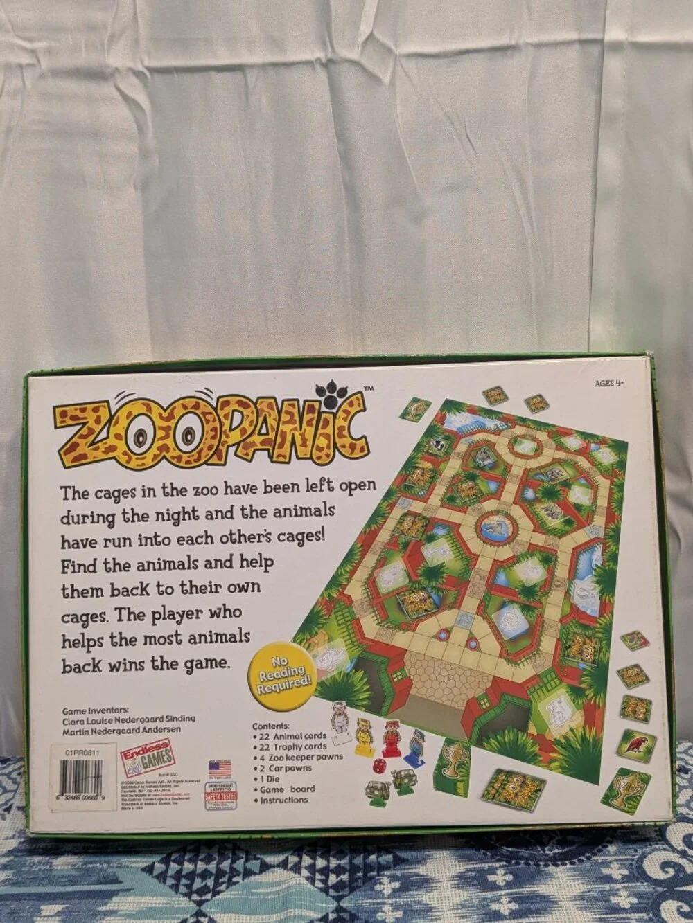 Zoo Panic Board Game Endless Games Inc 2009 99% complete Denmark Game of the yr
